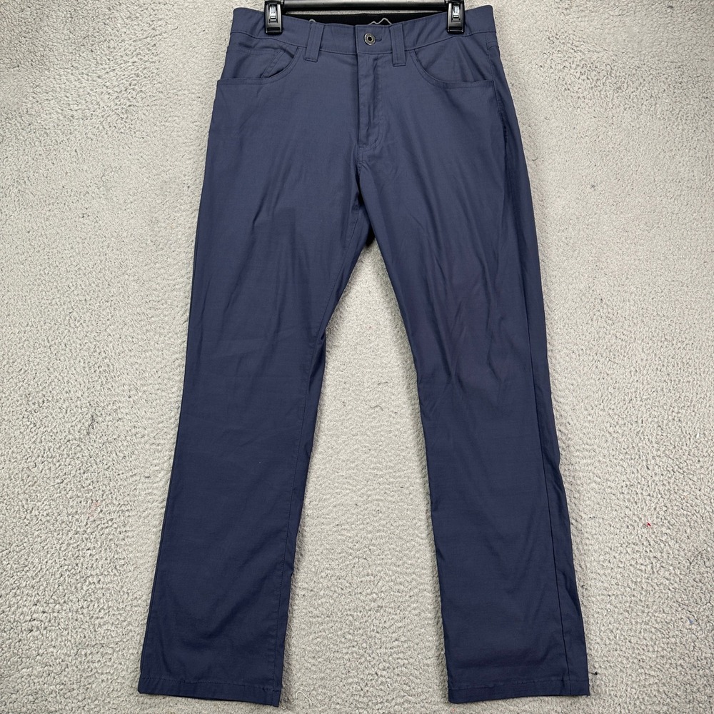 Eddie Bauer Travel Hiking Pants Mens 32x30 Blue Performance Stretch Tech Nylon‎